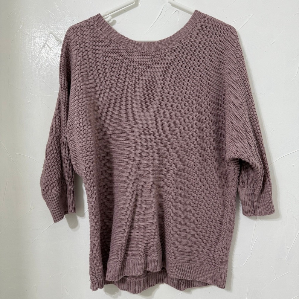 Juniper Maternity Pink Mauve M 3/4 Sleeve Knitted Sweater Women Baby Wear Comfy